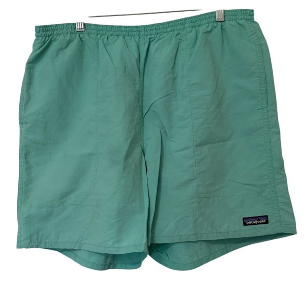 Patagonia Teal Green Baggies Lined Nylon 6" Inseam Outdoor Shorts Mens XL